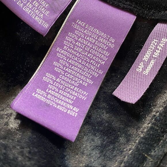 Ralph Lauren Fall ‘16 Runway Collection Black Suede & Velvet Fringed Moto Jacket - Picture 16 of 16